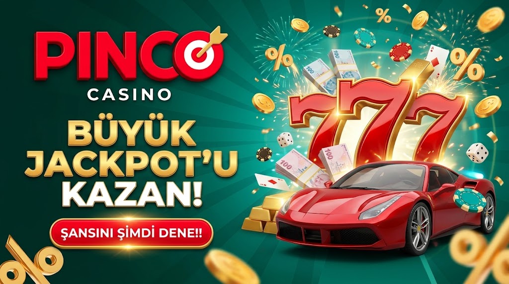 Pinco büyük jackpot ve slot mekaniği görseli